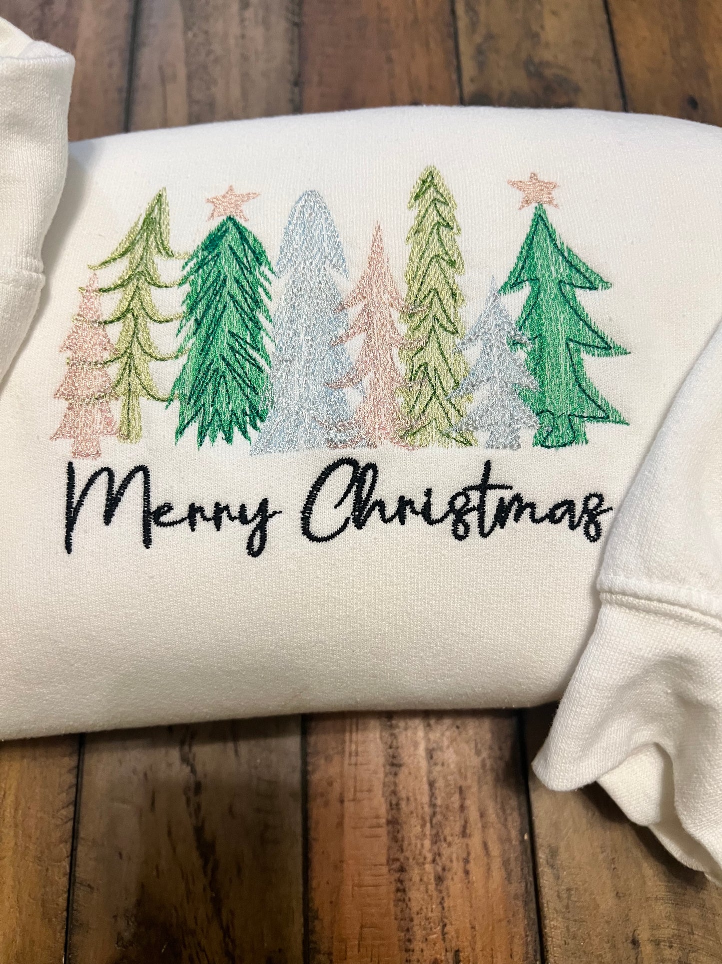 Merry Christmas Embroidered Sweatshirt