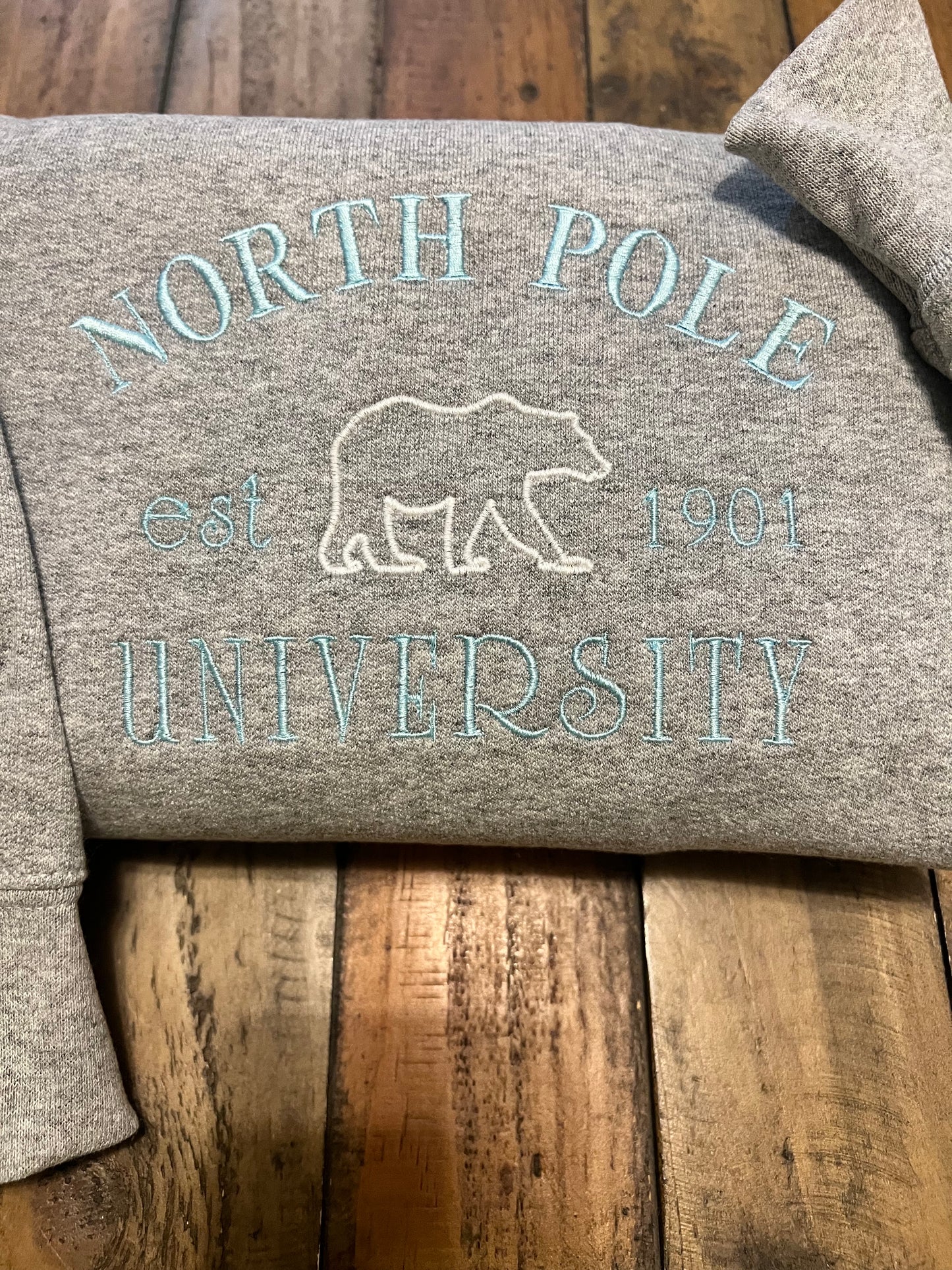 North Pole University Embroidered Sweatshirt