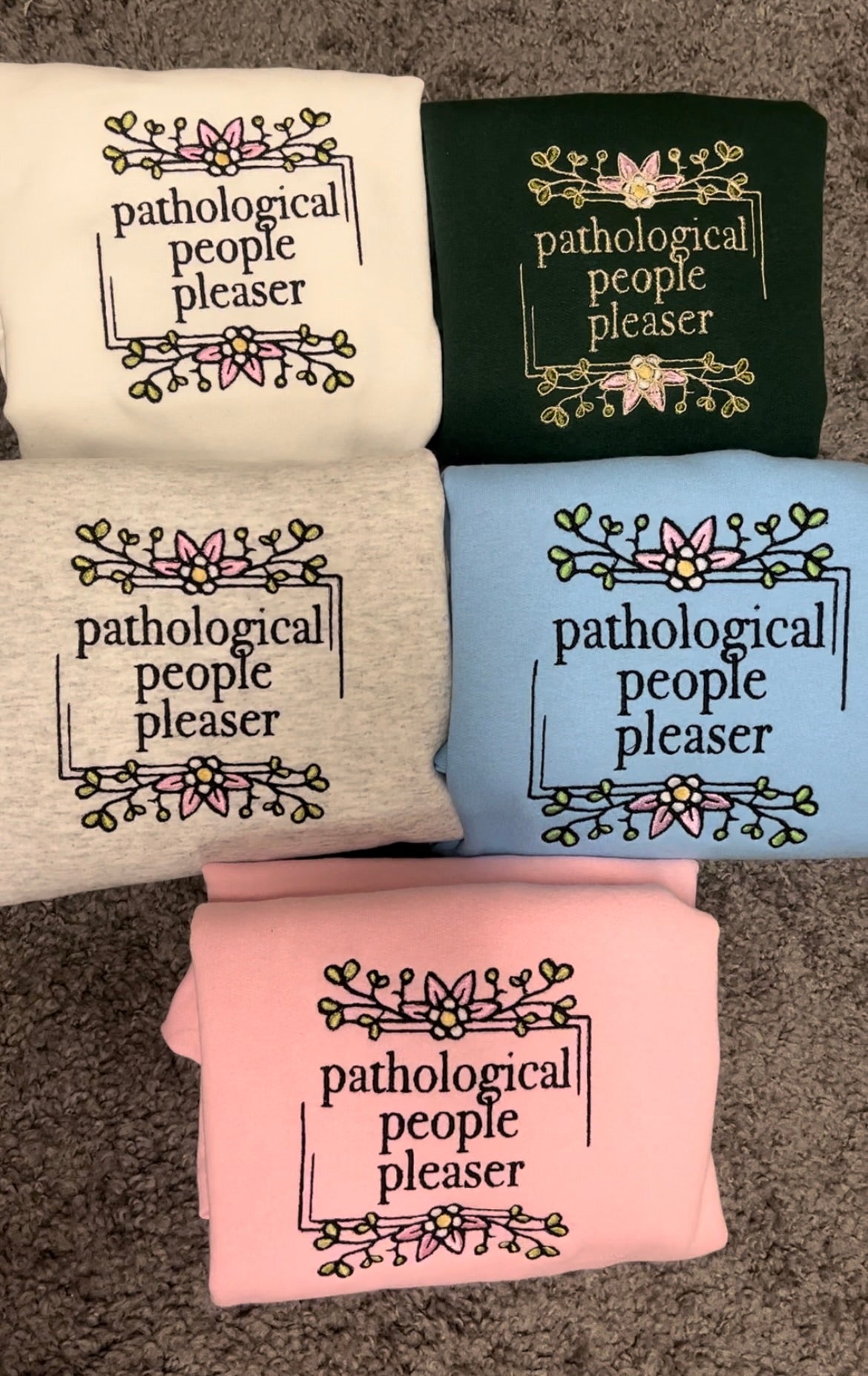 Pathological People Pleaser Embroidered T-Shirt