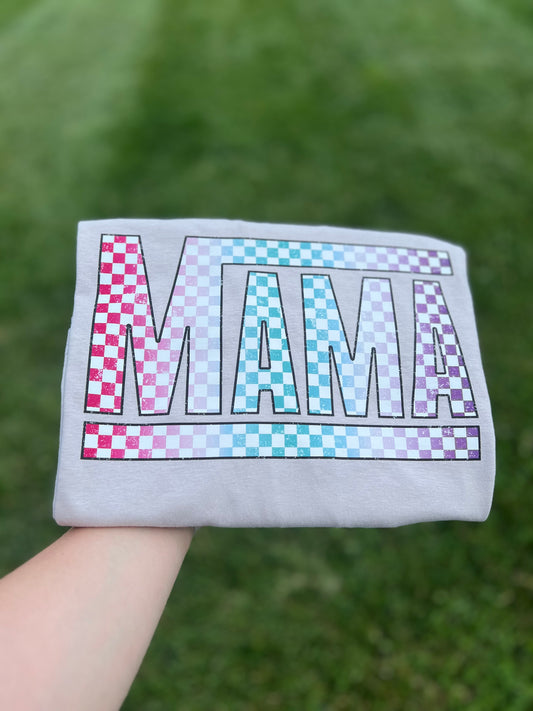 Checkered MAMA T-Shirt / Sweatshirt