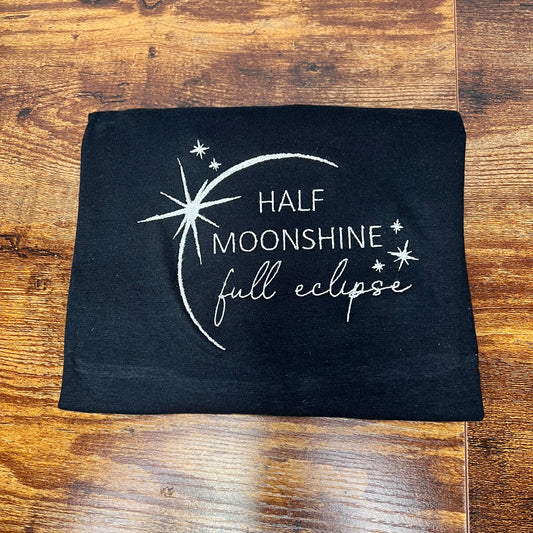 Half Moonshine Full Eclipse Embroidered T-Shirt / Sweatshirt