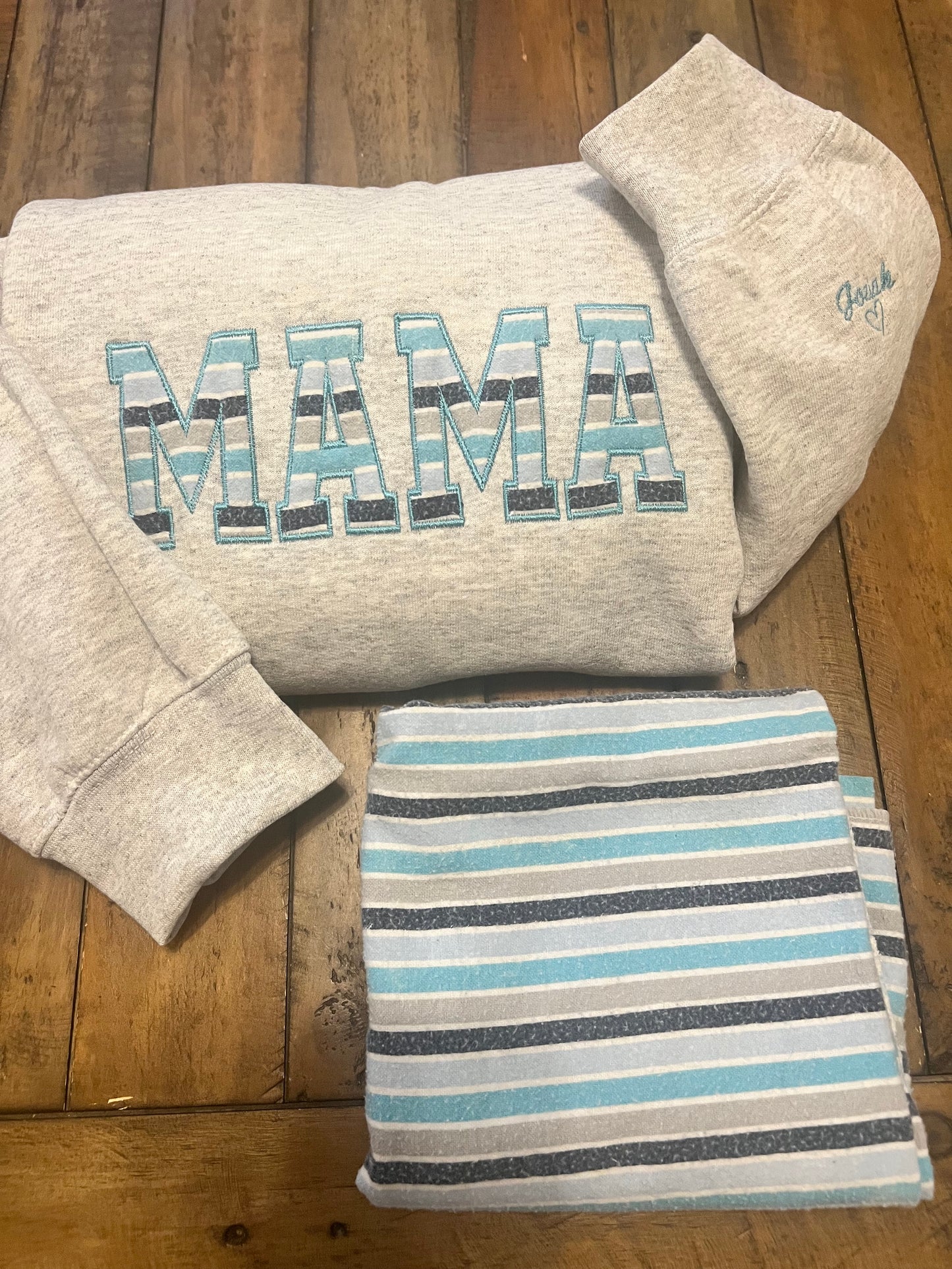 Onesie/Baby Blanket MAMA Custom Embroidered Sweatshirt