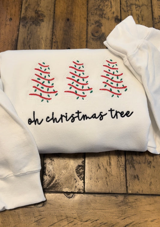 Oh Christmas Tree Embroidered Sweatshirt