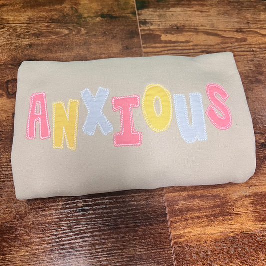 Anxious Embroidered Sweatshirt