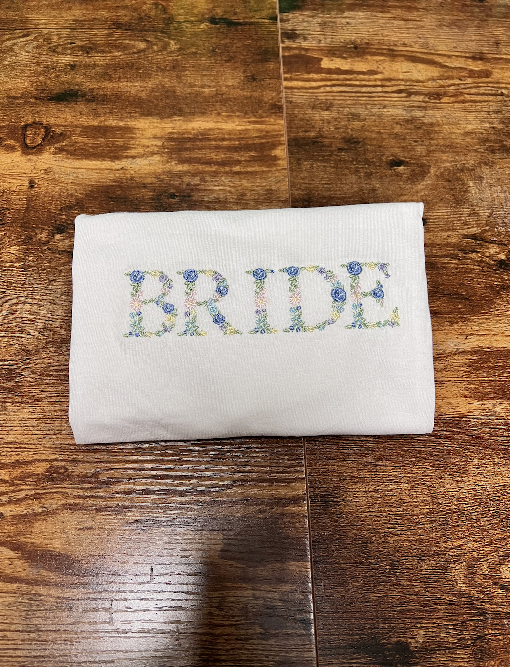 Floral BRIDE Embroidered T-Shirt / Sweatshirt